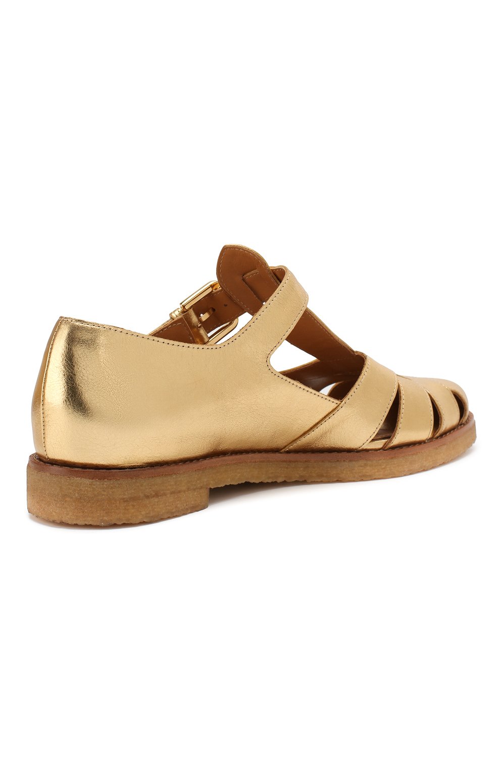 Кожаные сандалии RALPH LAUREN золотого цвета по цене 79950 руб., арт. 800745312, фото 4 Кожаные сандалии RALPH LAUREN, арт. 800745312, фото 4