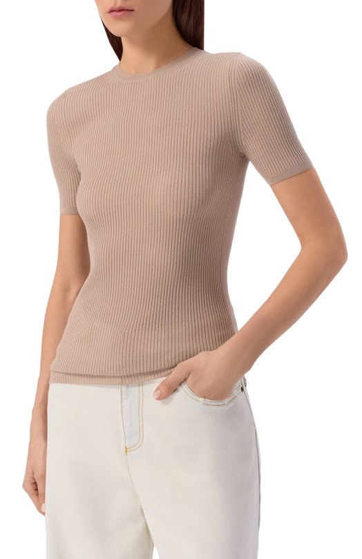 Шерстяной топ Petar Petrov S26K31 Бежевый  S26K31 Фото 3