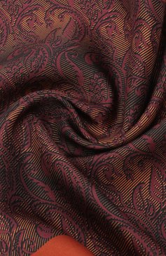 Мужской шелковый платок ZEGNA оранжевого цвета, арт. Z8J04/39A | Фото 2 (Материал: Текстиль, Шелк; Нос: Не проставлено)