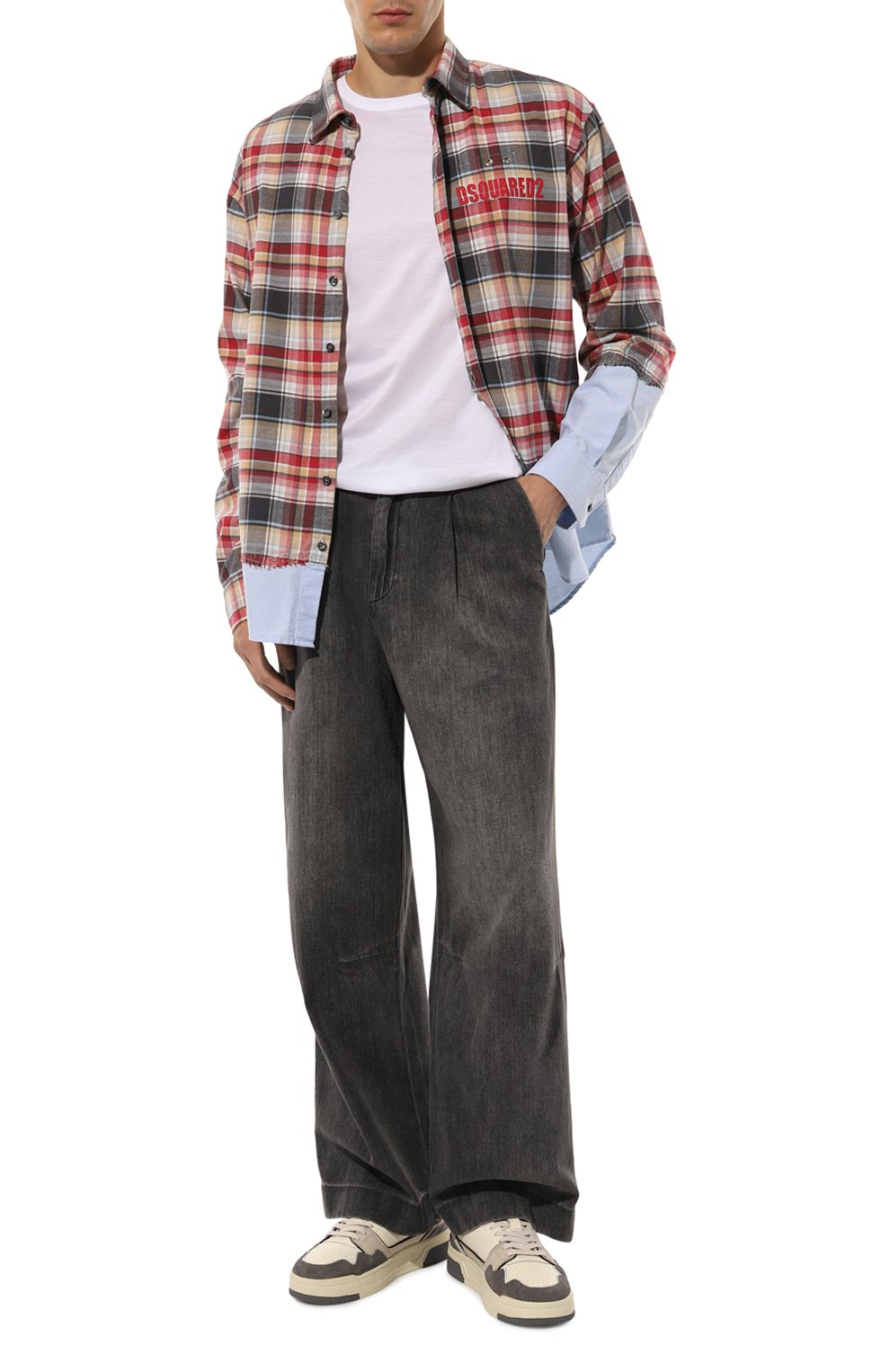 Кожаные кеды clc AUTRY светло-серого цвета по цене 24400 руб., арт. A100R0LMUN01, фото 2 Кожаные кеды clc AUTRY, арт. A100R0LMUN01, фото 2