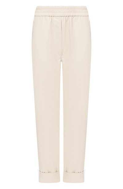 Женские брюки с отворотами NANUSHKA, арт. SELAH_0FF-WHITE_VEGAN LEATHER