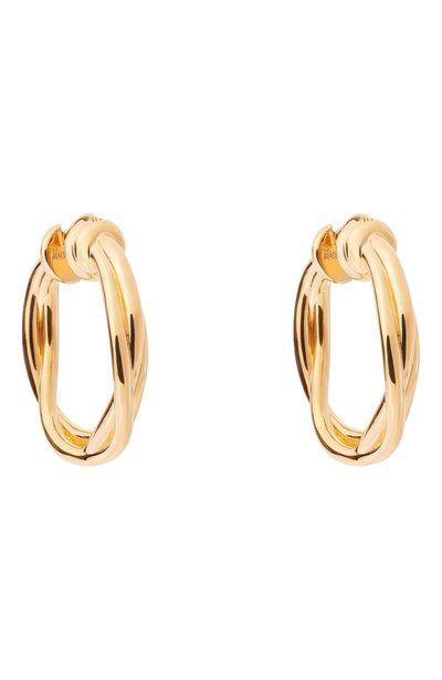 Серьги JIL SANDER золотого цвета по цене 92950 руб., арт. J11VG0358/P4877, фото 3 Серьги JIL SANDER, арт. J11VG0358/P4877, фото 3