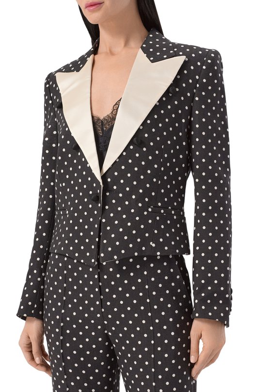 Жакет из вискозы Valentino 8B3CE585/98S Чёрно-белый  8B3CE585/98S Фото 3