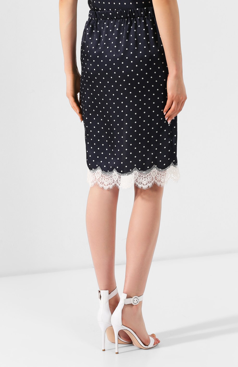 Юбка в горох ERMANNO ERMANNO SCERVINO синего цвета по цене 27450 руб., арт. 44 T GN08 FPP, фото 4 Юбка в горох ERMANNO ERMANNO SCERVINO, арт. 44 T GN08 FPP, фото 4