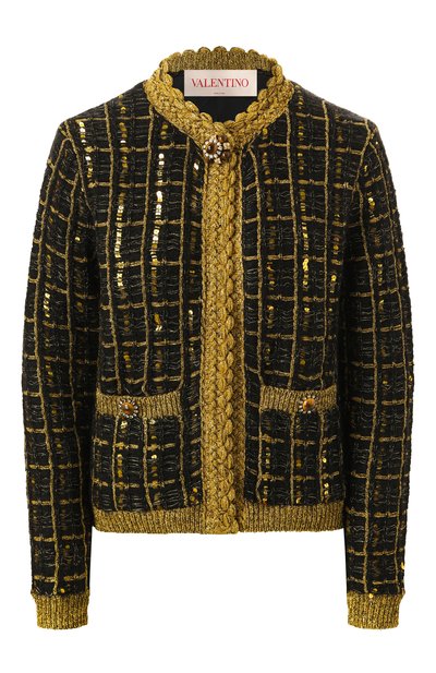 Женский жакет с отделкой пайетками VALENTINO, арт. 6B3KE03M94G
