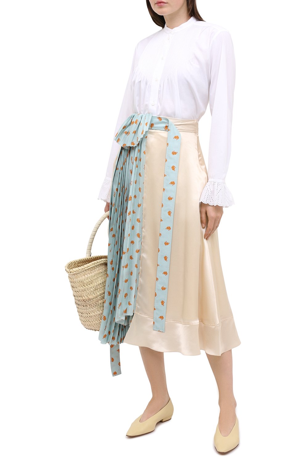 Шелковая юбка LANVIN бежевого цвета по цене 186000 руб., арт. RW-ST411I-4613-A20, фото 3 Шелковая юбка LANVIN, арт. RW-ST411I-4613-A20, фото 3