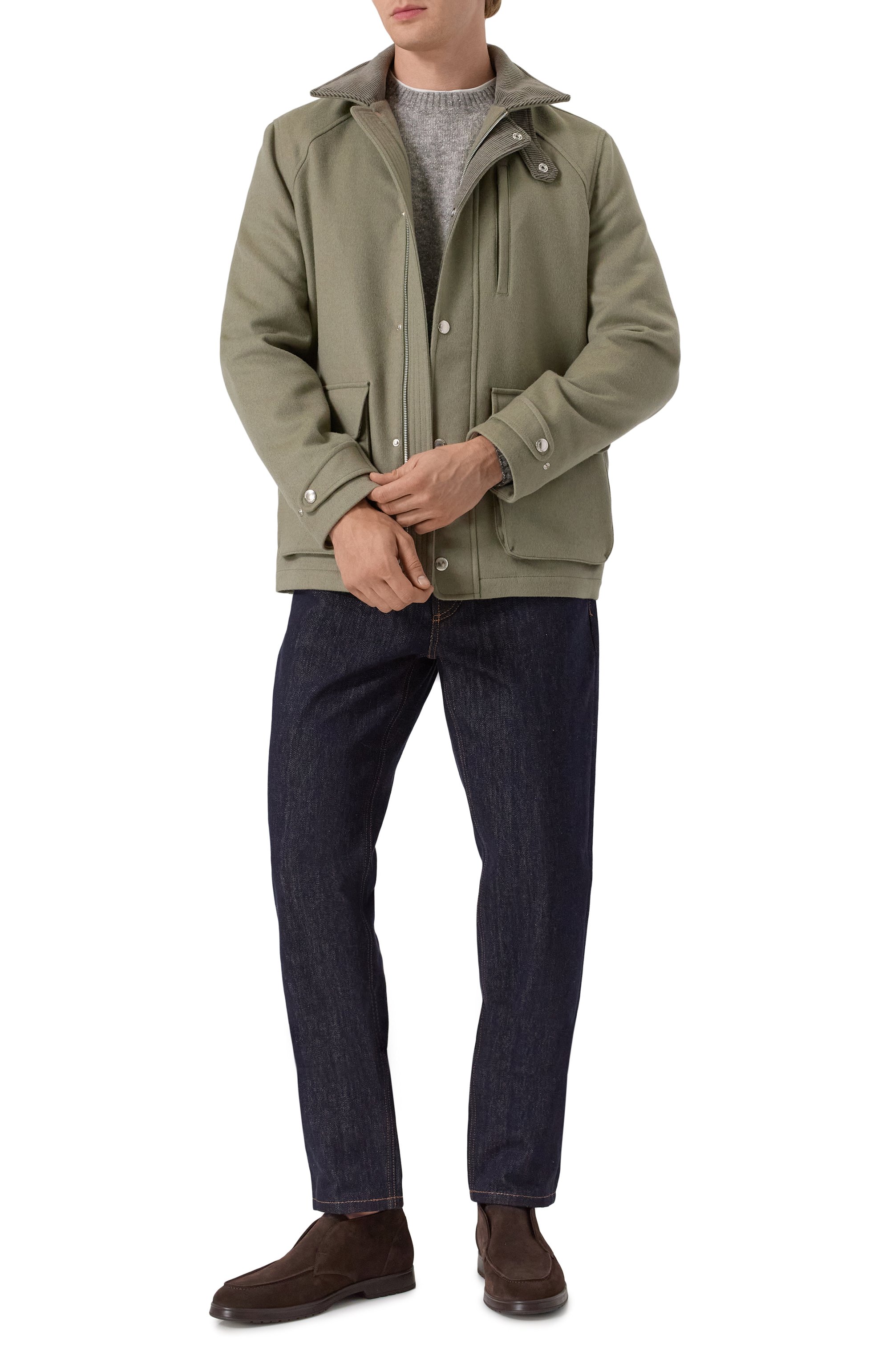 Замшевые ботинки DOUCAL'S темно-коричневого цвета по цене 54150 руб., арт. DU3468JEREUF009T, фото 2 Замшевые ботинки DOUCAL'S, арт. DU3468JEREUF009T, фото 2