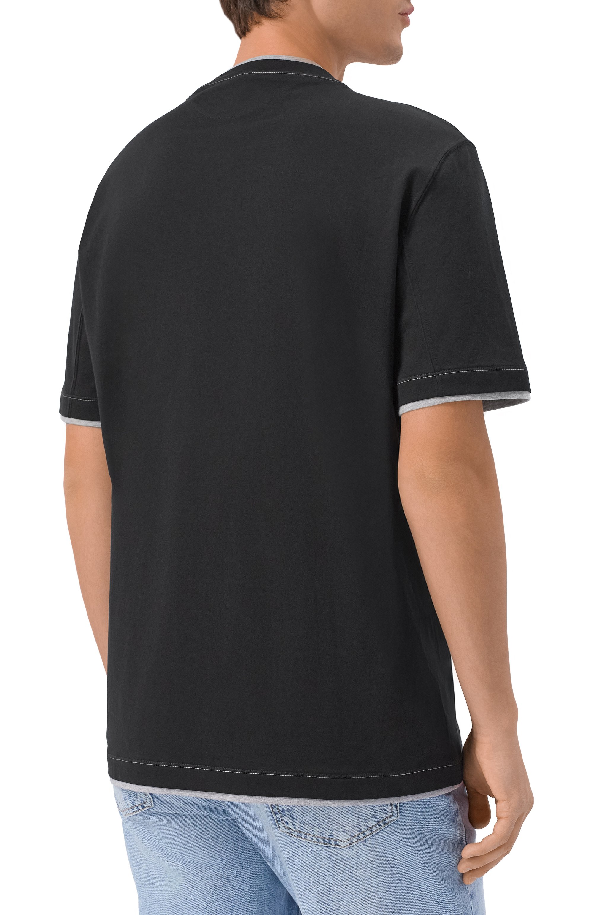 Хлопковая футболка BRUNELLO CUCINELLI, арт. M0B137451G, фото 4