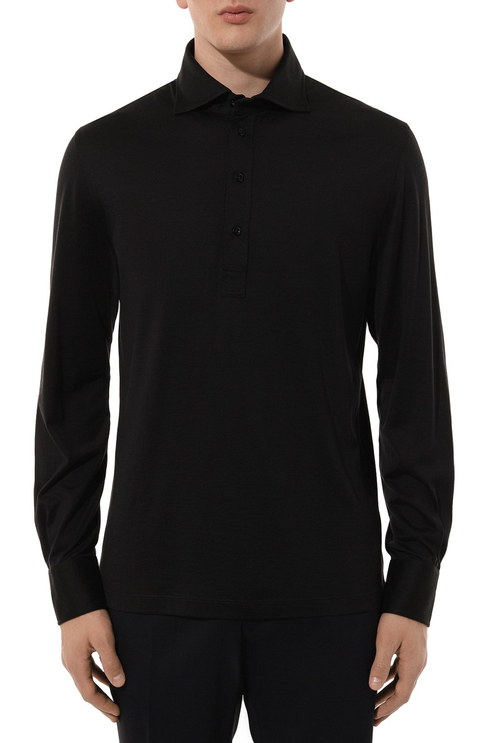 Поло из шелка и хлопка BRUNELLO CUCINELLI, арт. MH8363914, фото 3