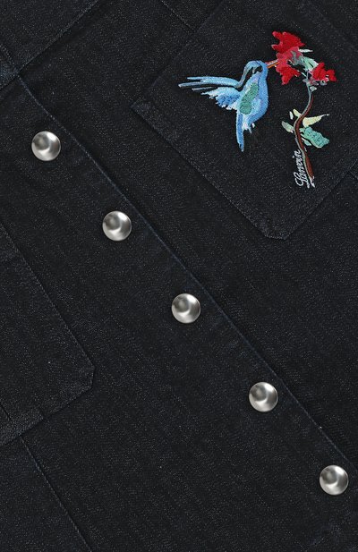 Джинсовая юбка а-силуэта с вышивкой LANVIN, арт. 4I7580/IX490/10-14, фото 3