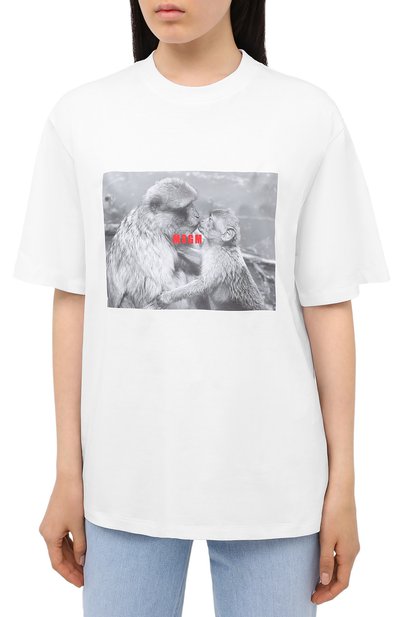 Хлопковая футболка MSGM, арт. 2943MDM77 207648, фото 3
