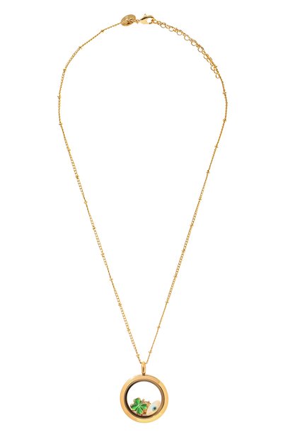 Женская кулон на цепочке HYPSO, арт. L0CKET MEDIUM 3 CHARMS G0LD C0L0R