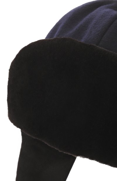 Кашемировая шапка-ушанка бруклин с мехом норки FURLAND черного цвета по цене 90200 руб., арт. 0130910050047600043, фото 3 Кашемировая шапка-ушанка бруклин с мехом норки FURLAND, арт. 0130910050047600043, фото 3