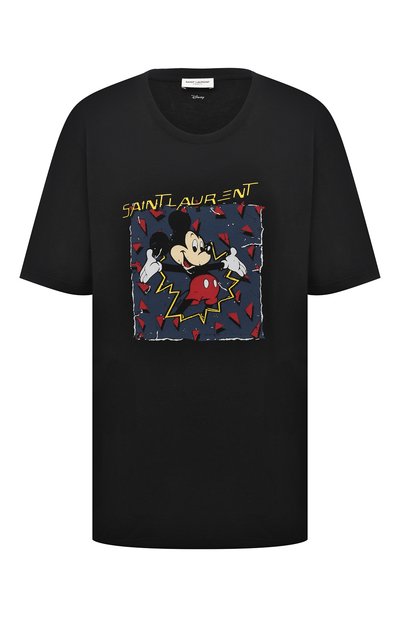 Женская хлопковая футболка SAINT LAURENT, арт. 631852/YBVX2