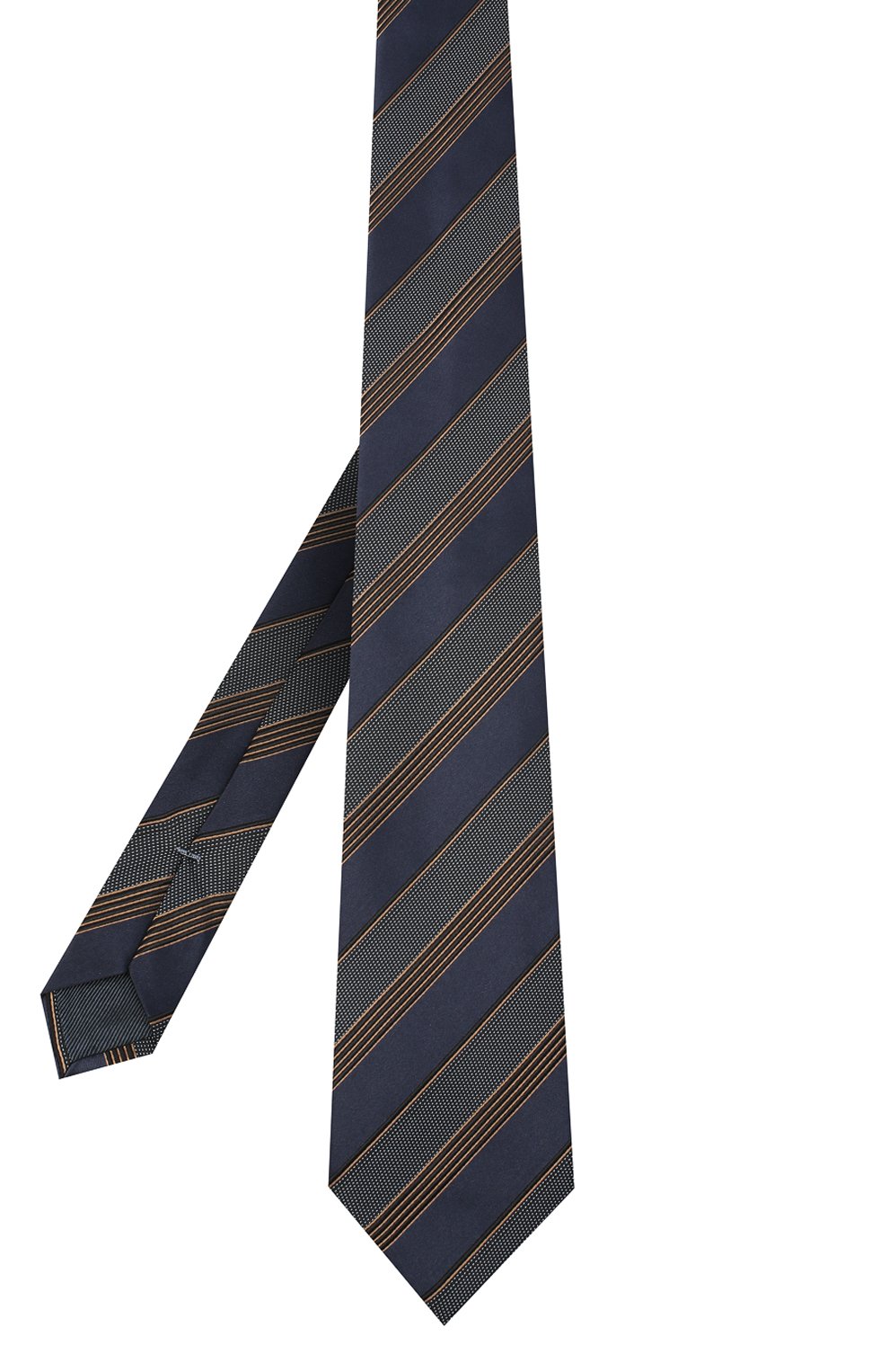 Шелковый галстук ZEGNA темно-синего цвета по цене 20700 руб., арт. Z8D70/1UM, фото 2 Шелковый галстук ZEGNA, арт. Z8D70/1UM, фото 2