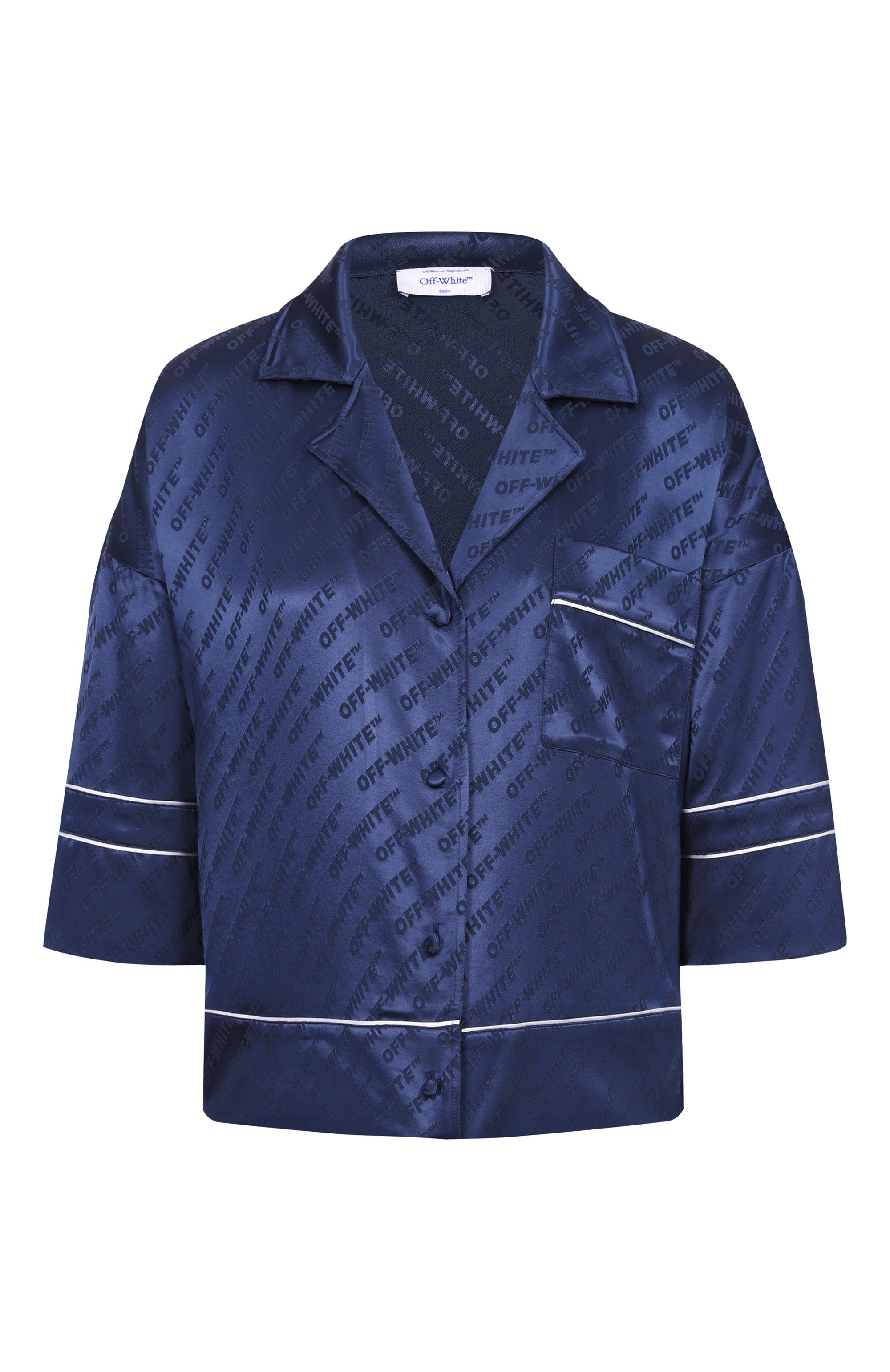 Атласная блузка OFF-WHITE, арт. 0WGG008F25FAB001, фото 1