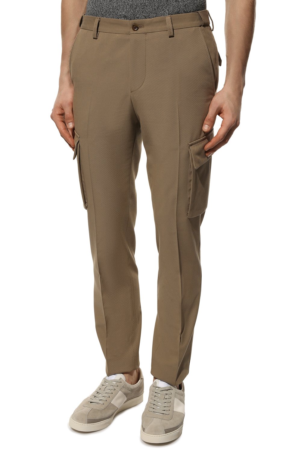 Брюки-карго из хлопка и шерсти CORNELIANI, арт. 894L02-2118200/00, фото 3