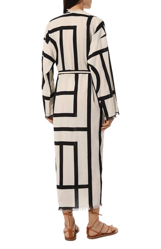 Хлопковое платье TOTEME 243-WRD0131-FB0242 Чёрно-белый  243-WRD0131-FB0242 Фото 4