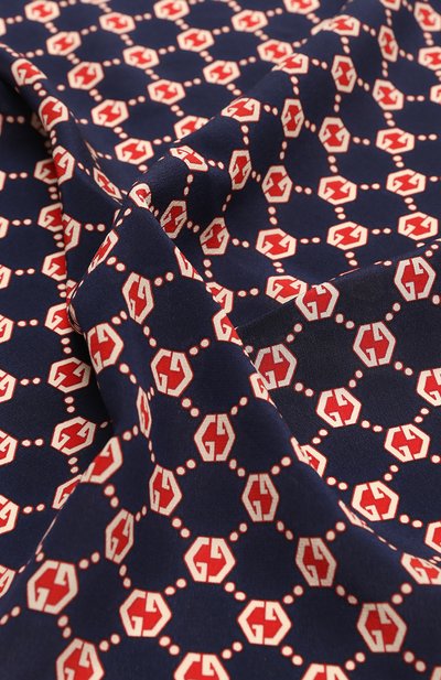 Шелковый платок GUCCI синего цвета по цене 20160 руб., арт. 660076 4G005, фото 2 Шелковый платок GUCCI, арт. 660076 4G005, фото 2
