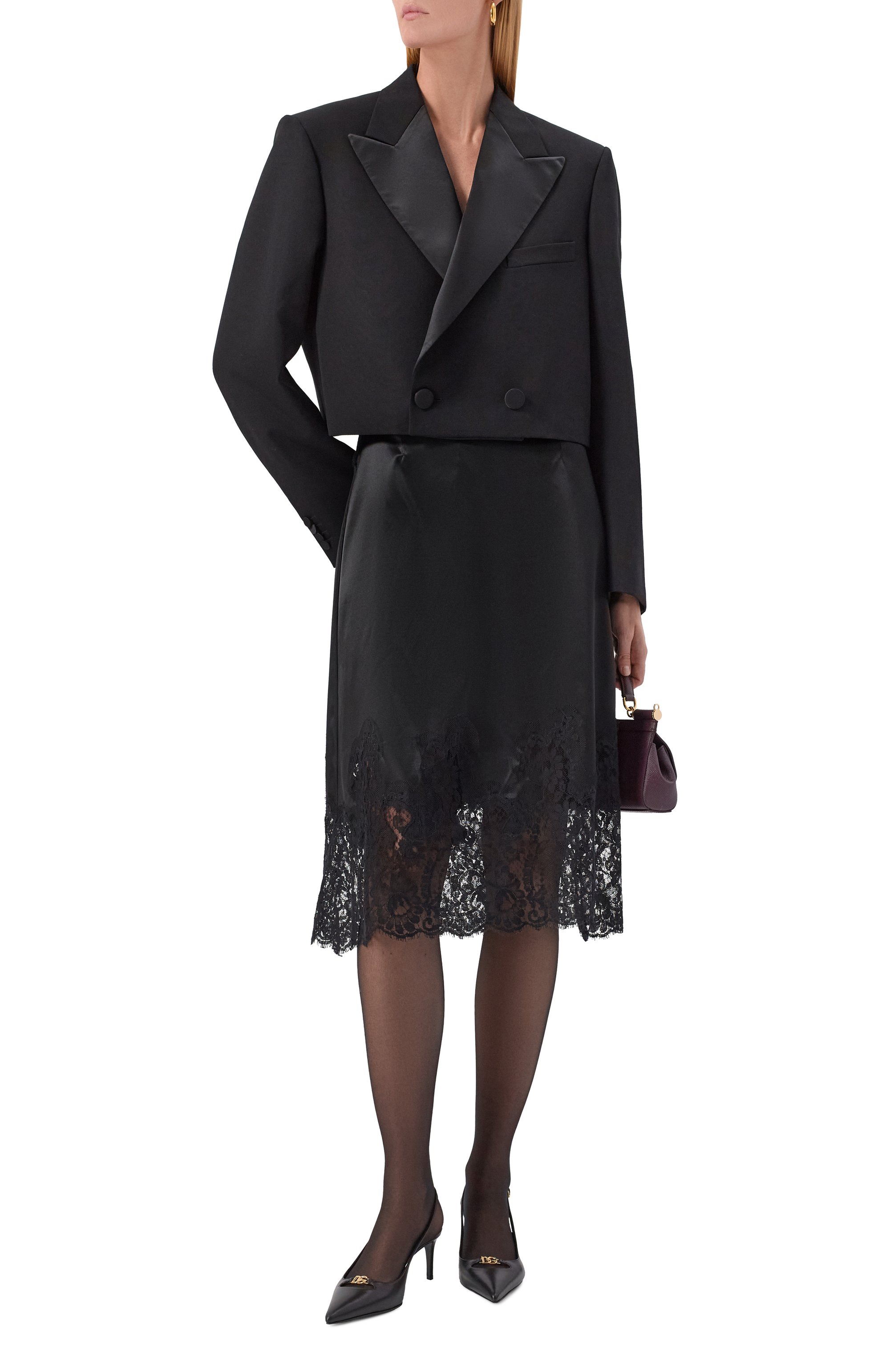 Атласная юбка DOLCE & GABBANA, арт. F4CF0T/FURAD, фото 2