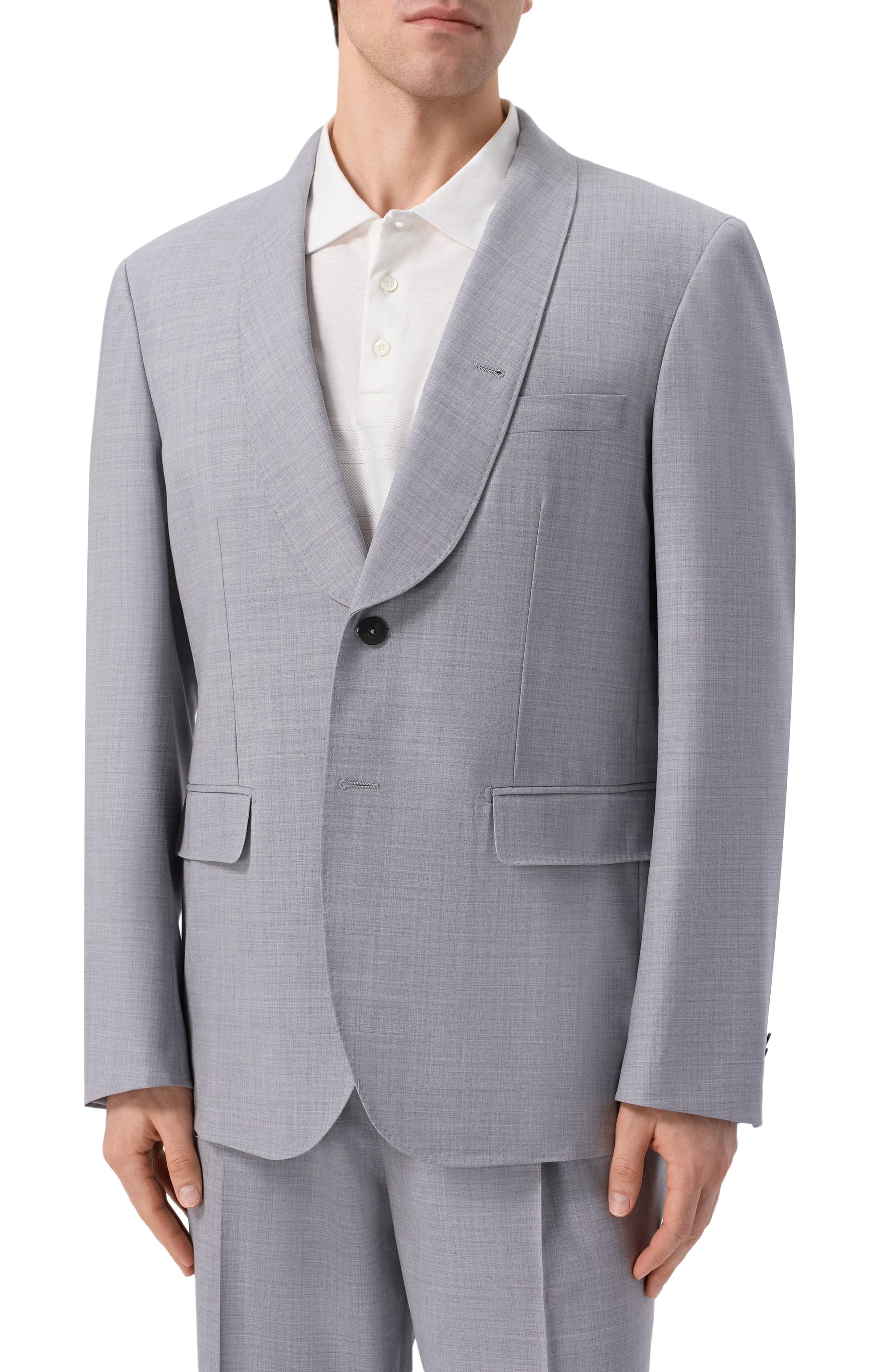 Шерстяной пиджак 12 STOREEZ серого цвета по цене 39000 руб., арт. 136032, фото 3 Шерстяной пиджак 12 STOREEZ, арт. 136032, фото 3