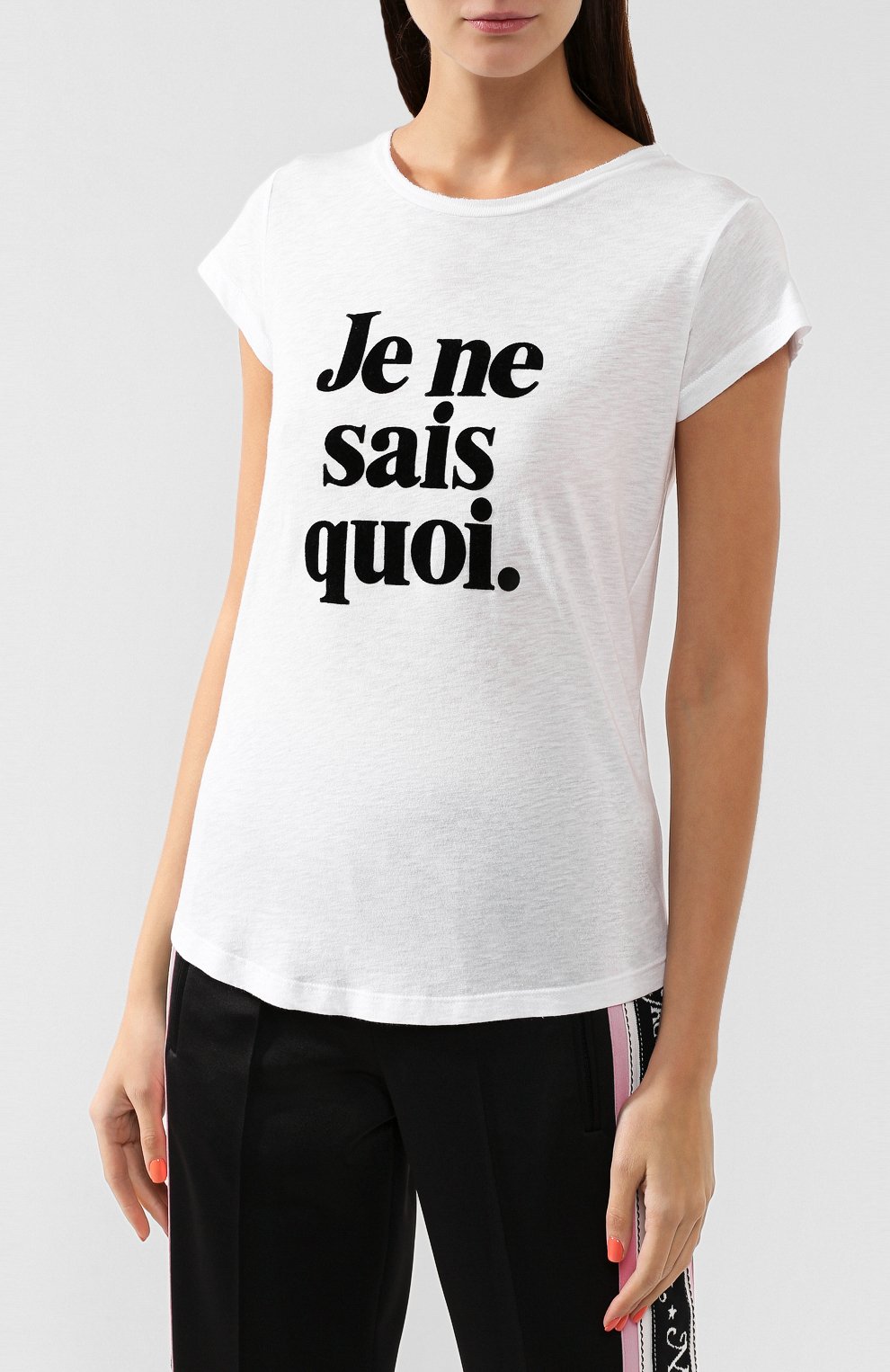 Футболка ZADIG AND VOLTAIRE белого цвета по цене 6360 руб., арт. WHTS1803F, фото 3 Футболка ZADIG AND VOLTAIRE, арт. WHTS1803F, фото 3