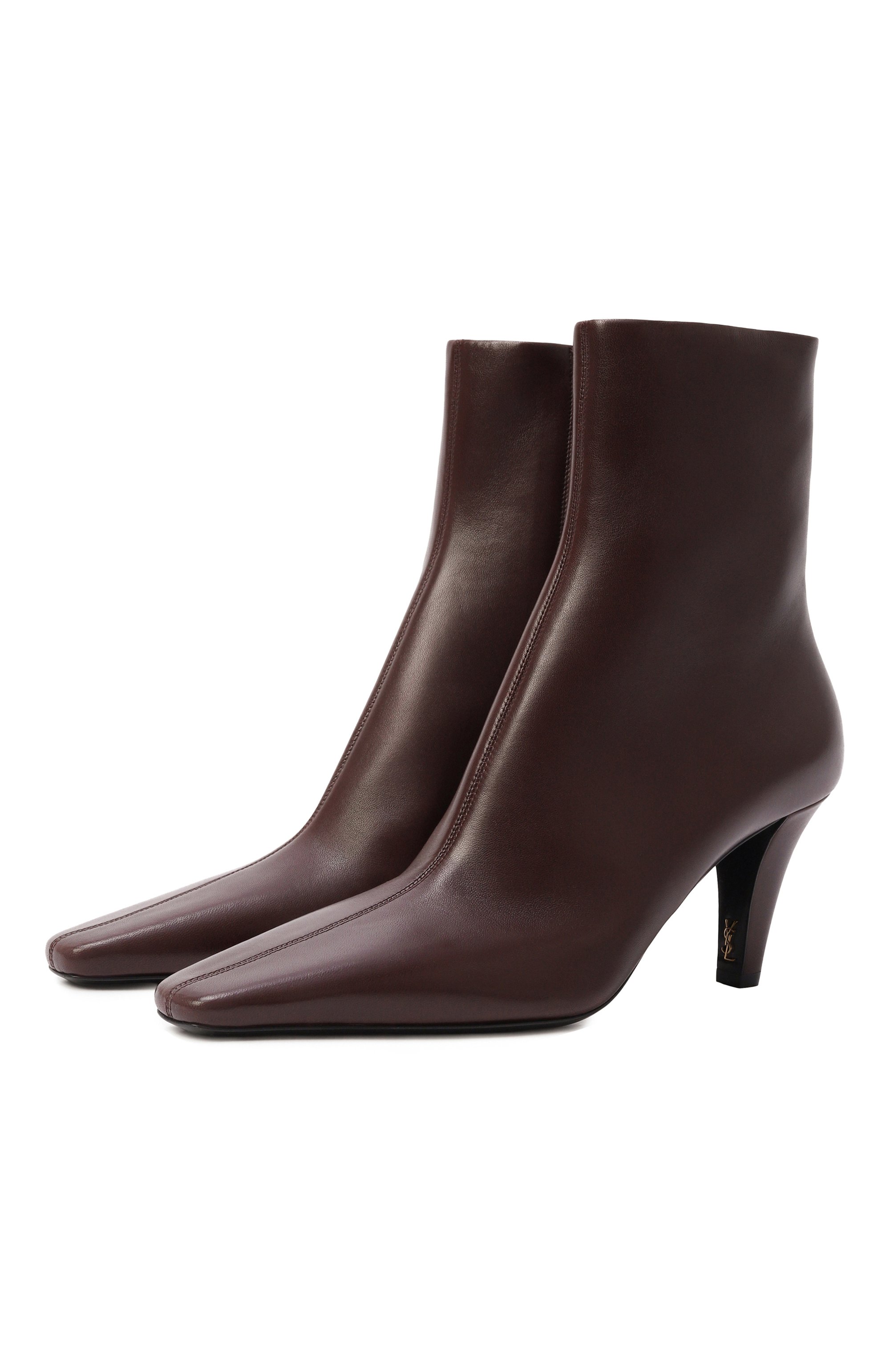 Кожаные ботильоны jill SAINT LAURENT коричневого цвета по цене 227500 руб., арт. 806671/AADGZ, фото 1 Кожаные ботильоны jill SAINT LAURENT, арт. 806671/AADGZ, фото 1