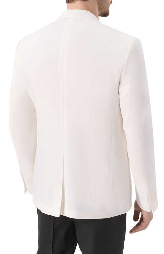 Льняной пиджак Dolce & Gabbana G2QS6Z/FU4LF Белый  G2QS6Z/FU4LF Фото 6