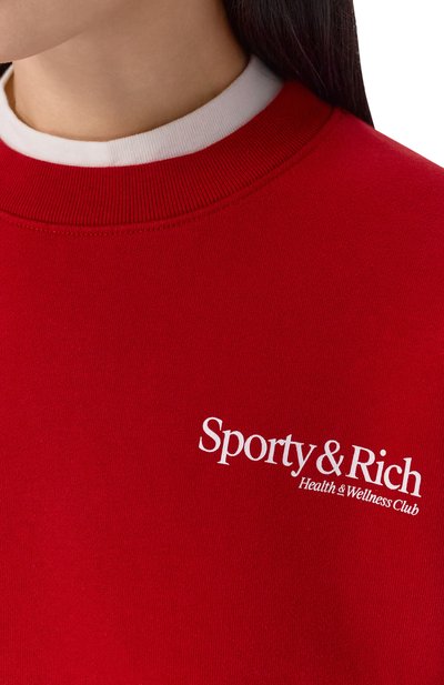 Хлопковый свитшот SPORTY AND RICH, арт. ST098710087RE15, фото 5