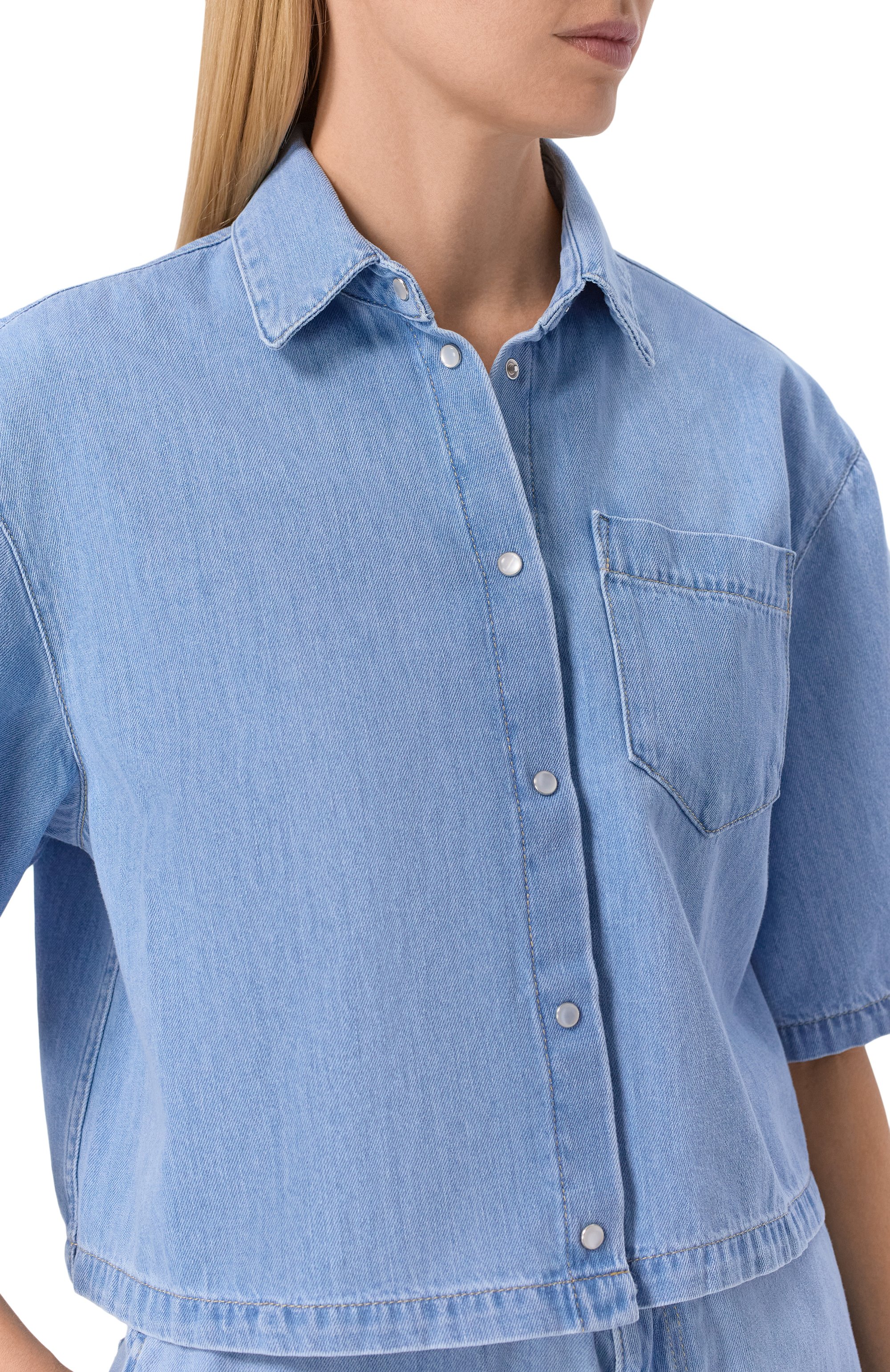 Джинсовая рубашка kodiak AG ADRIANO GOLDSCHMIED, арт. W0210-188/K0DIAK-B0XY SHIRT, фото 5