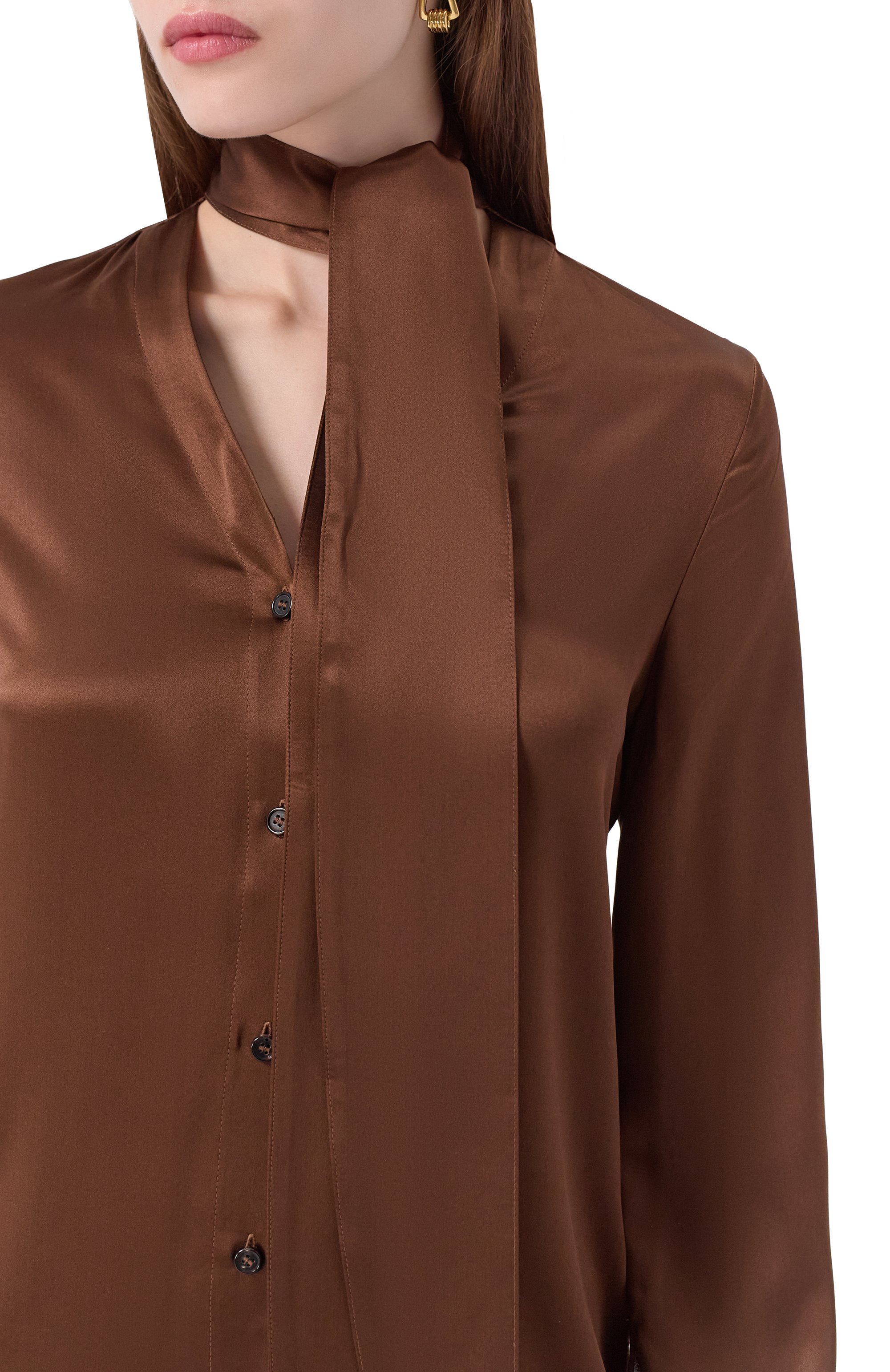 Атласная блузка CO, арт. 1284NLSC-F25, фото 5