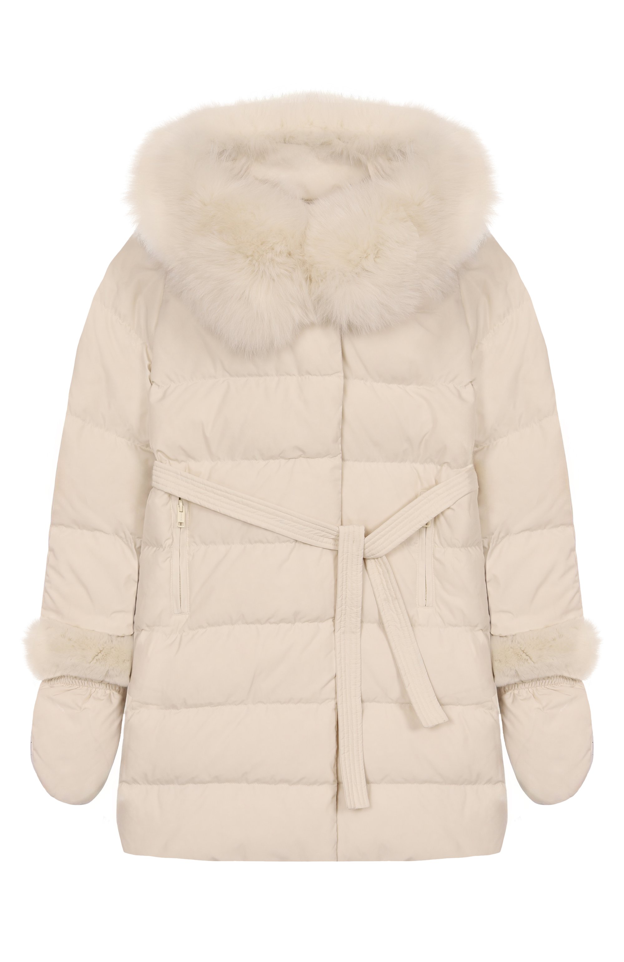 Пуховое пальто с отделкой из лисы YVES SALOMON ENFANT, арт. 25WEM920XXD0XW/6A, фото 1