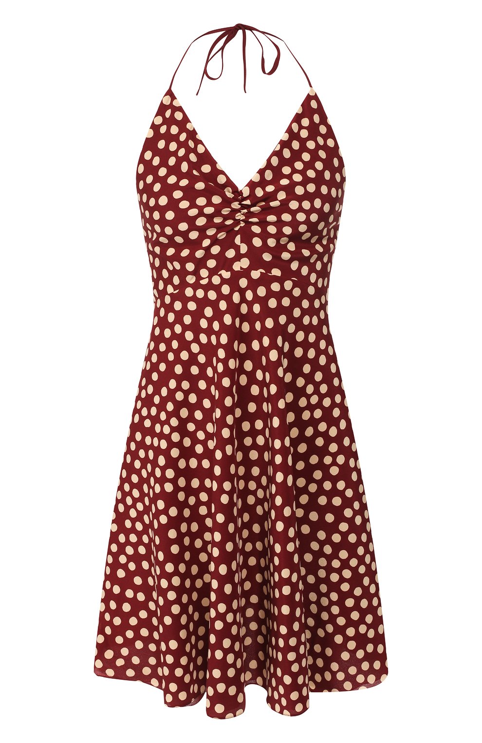 Шелковое платье SAINT LAURENT бордового цвета по цене 150000 руб., арт. 575032/Y304V, фото 1 Шелковое платье SAINT LAURENT, арт. 575032/Y304V, фото 1