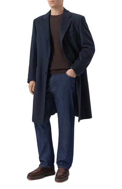 Мужские замшевые пенни-лоферы easy SANTONI, арт. MGEG19238F0NSR0V