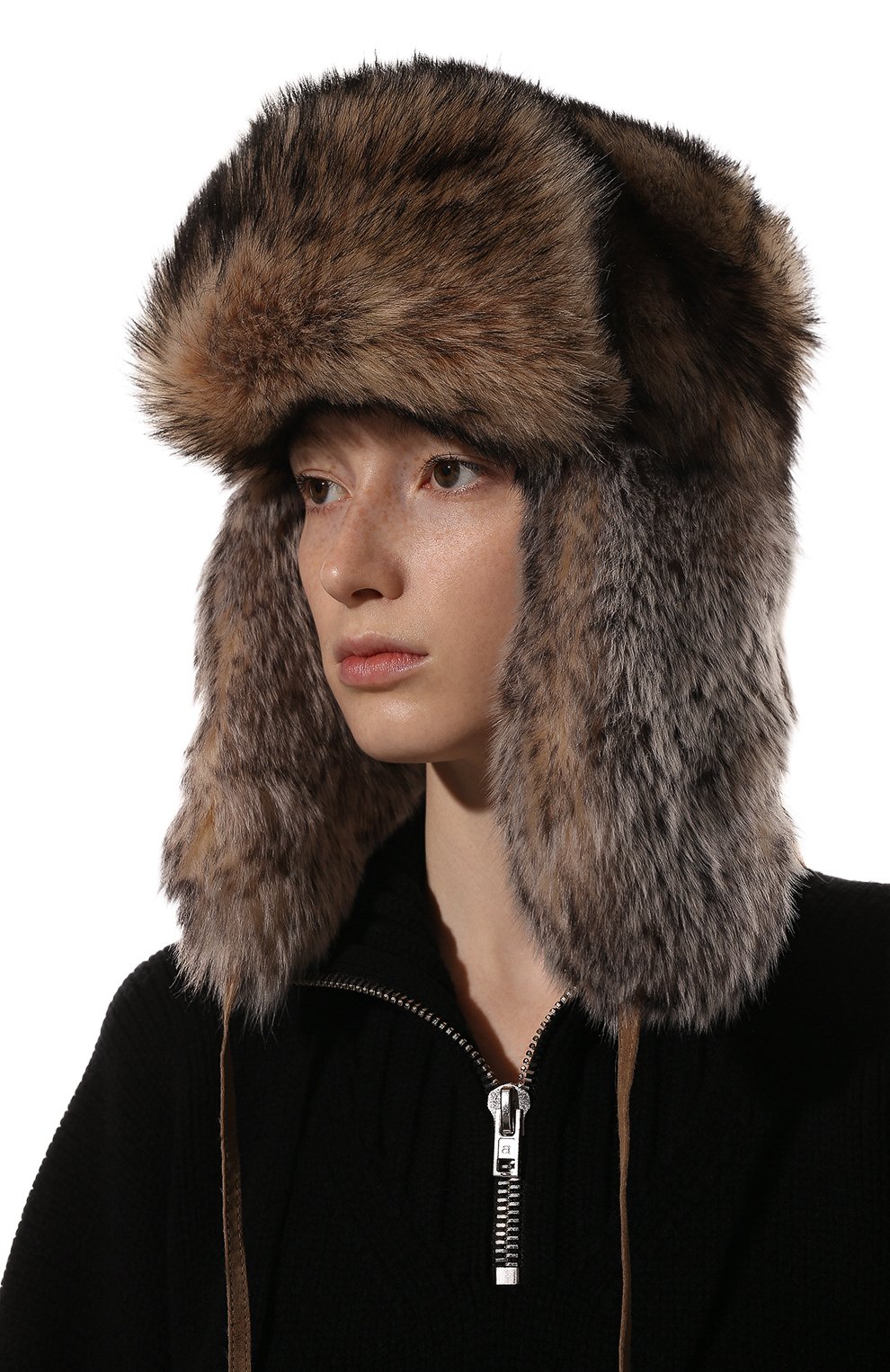 Шапка-ушанка из овчины RALPH LAUREN коричневого цвета по цене 130500 руб., арт. 434857566, фото 2 Шапка-ушанка из овчины RALPH LAUREN, арт. 434857566, фото 2