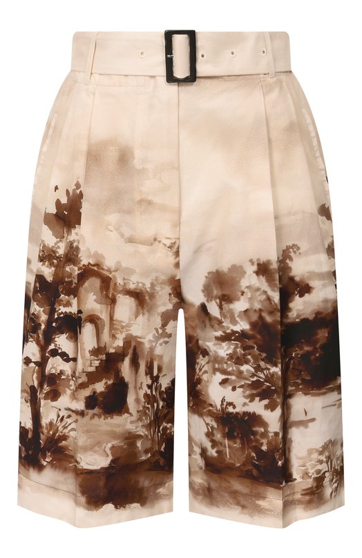 Хлопковые шорты Erika Cavallini P6SI02 Бежевый P6SI02