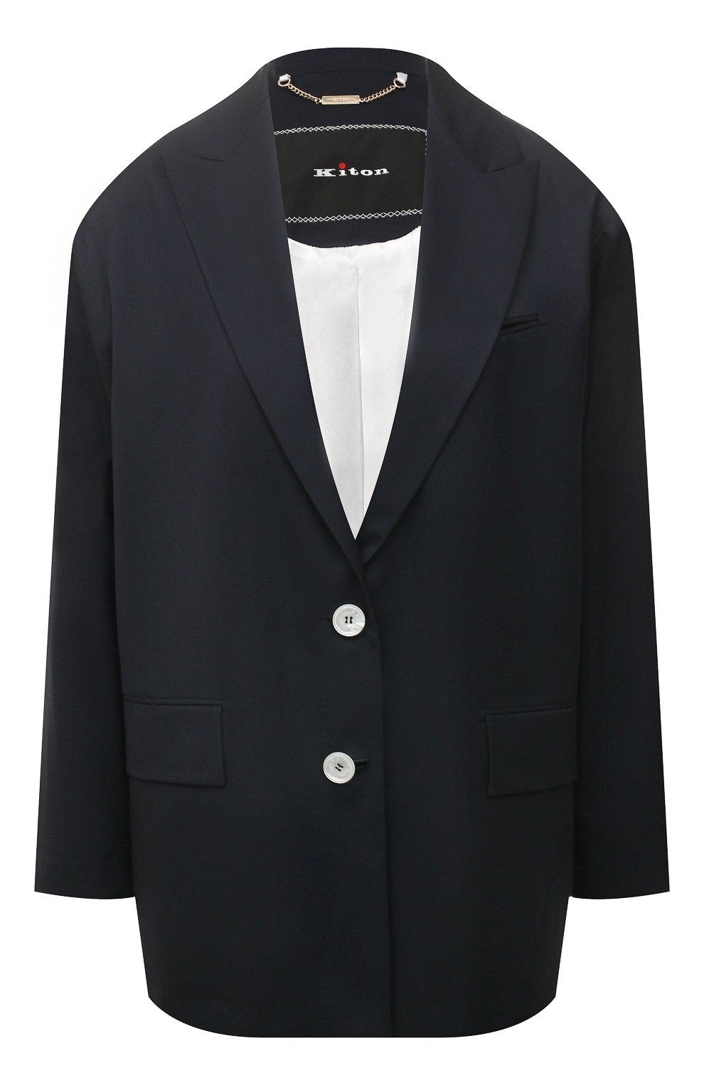 Шерстяной жакет KITON темно-синего цвета по цене 460000 руб., арт. D53502K01024, фото 1 Шерстяной жакет KITON, арт. D53502K01024, фото 1