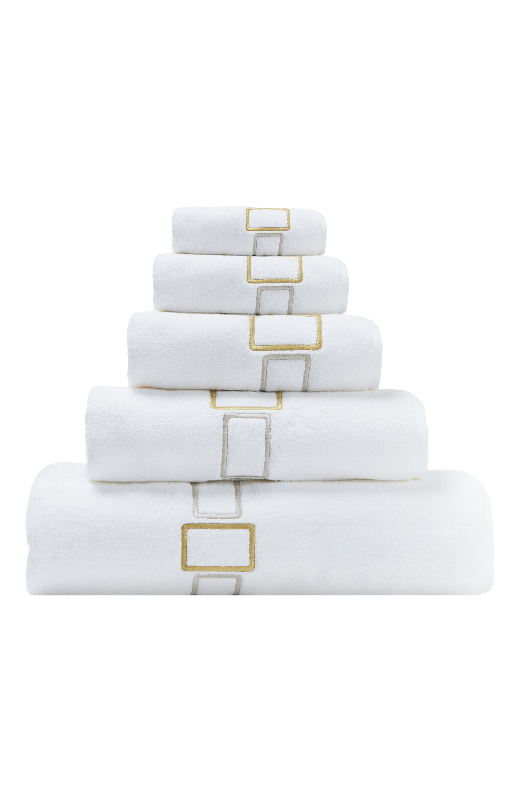 Набор из пяти полотенец bold bicolor embroidery FRETTE, арт. FR6881 D1100 5PZD, фото 1