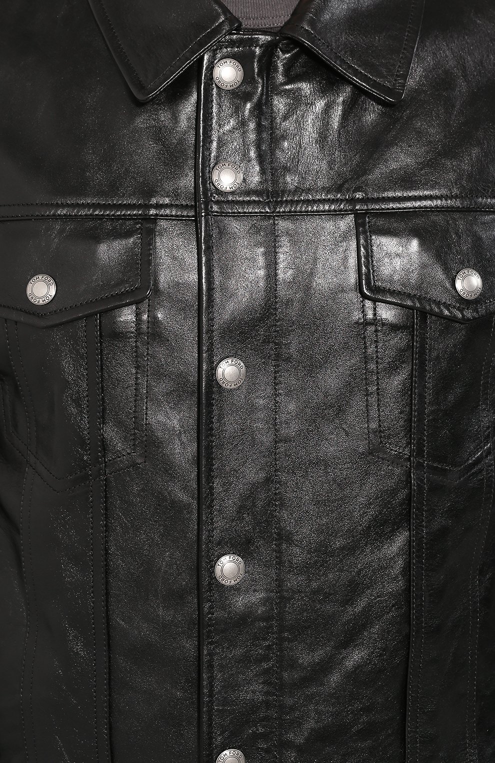 Кожаная куртка TOM FORD черного цвета по цене 769500 руб., арт. BU494/TFL755, фото 5 Кожаная куртка TOM FORD, арт. BU494/TFL755, фото 5