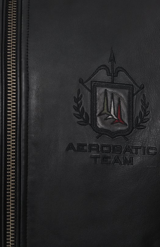 Кожаный бомбер Aeronautica Militare 251PN5043PL199 Чёрный  251PN5043PL199 Фото 6