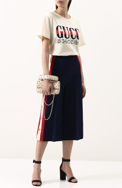Укороченные брюки из смеси шелка и шерсти GUCCI, арт. 494476/ZHM18, фото 2