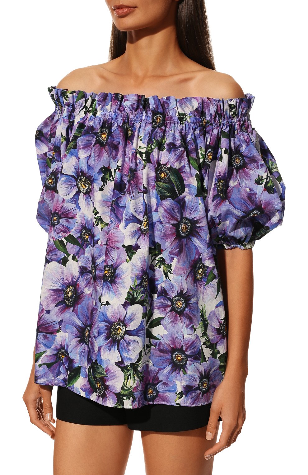 Хлопковая блузка DOLCE & GABBANA, арт. F71J7T/HS5GD/0UTLET AW22-23, фото 3