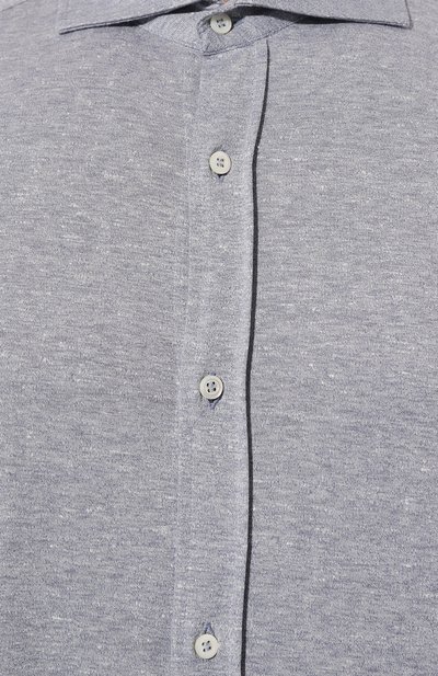 Рубашка изо льна и хлопка BRUNELLO CUCINELLI, арт. MW835B2269, фото 5