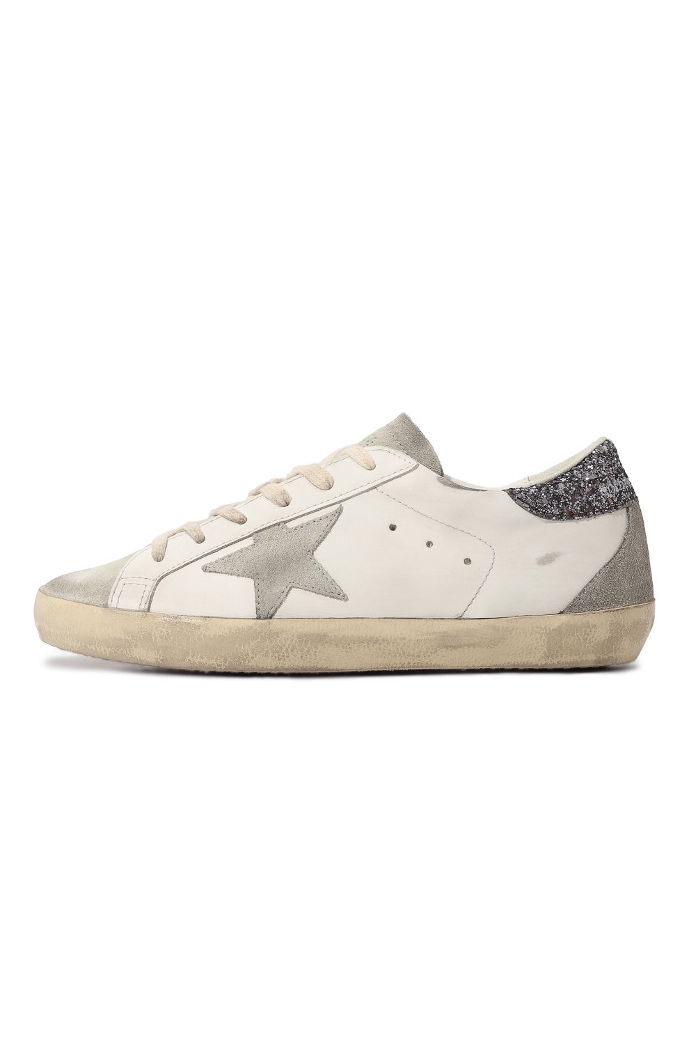 Кожаные кеды super star GOLDEN GOOSE DELUXE BRAND белого цвета по цене 61750 руб., арт. GWF00102.F004108, фото 4 Кожаные кеды super star GOLDEN GOOSE DELUXE BRAND, арт. GWF00102.F004108, фото 4