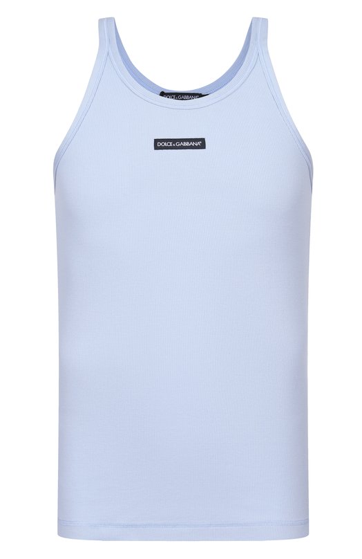 Хлопковая майка Dolce & Gabbana G8PA8T/G7P3I Голубой G8PA8T/G7P3I