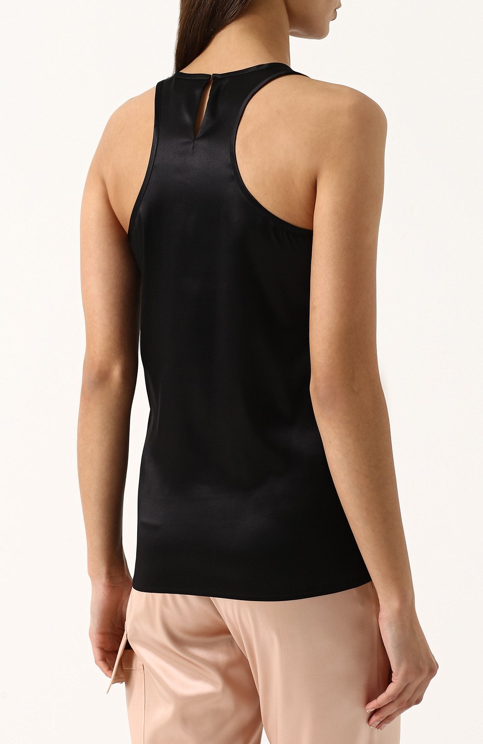 Однотонный шелковый топ без рукавов TOM FORD, арт. TS1690-FAX334, фото 4