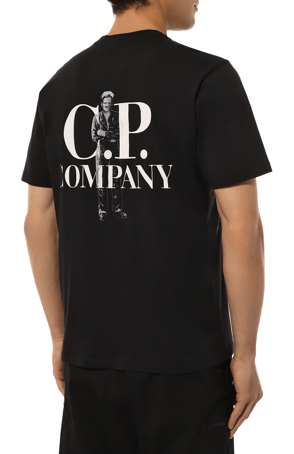 Хлопковая футболка C.P. COMPANY, арт. 17CMTS167A005100W, фото 4