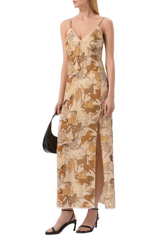 Шелковое платье Zadig and Voltaire WWDR02590 Бежевый  WWDR02590 Фото 2