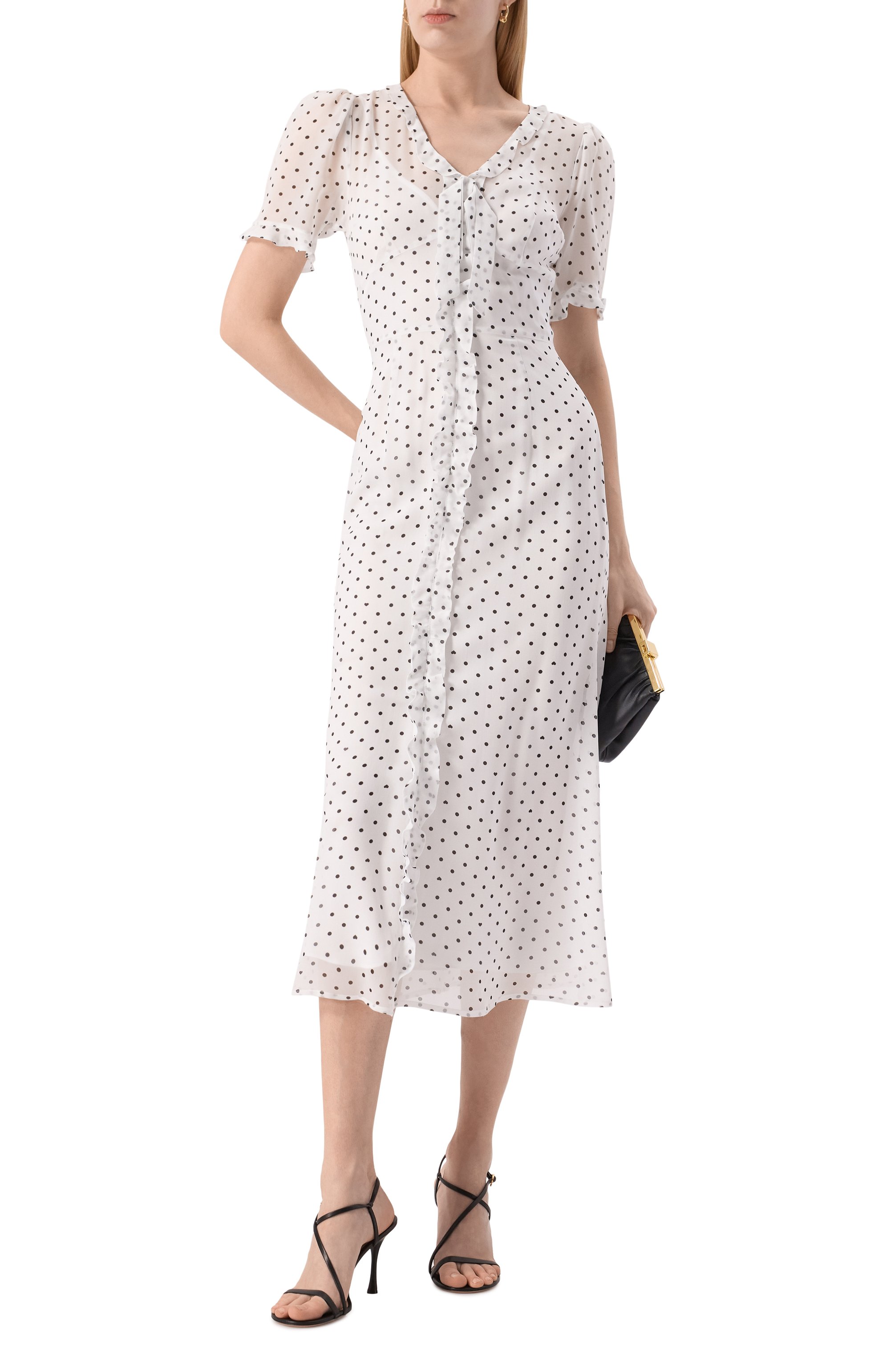 Платье из вискозы ELLYME белого цвета по цене 34500 руб., арт. 00246, фото 2 Платье из вискозы ELLYME, арт. 00246, фото 2