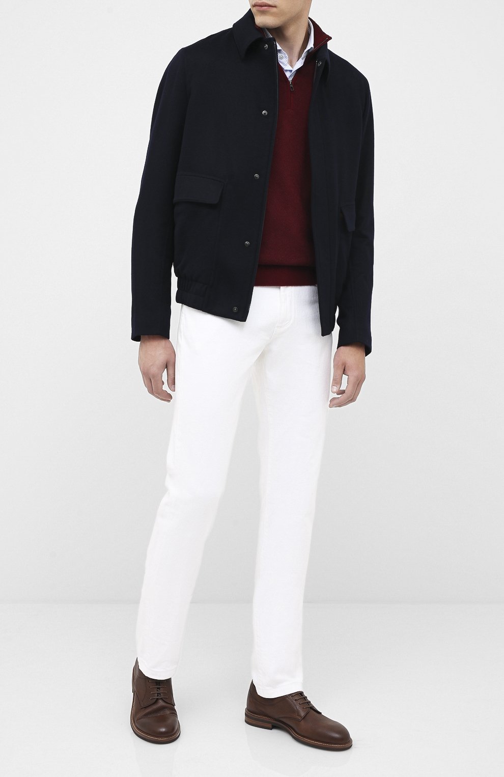 Бомбер из кашемира LORO PIANA темно-синего цвета по цене 594000 руб., арт. FAL2161, фото 2 Бомбер из кашемира LORO PIANA, арт. FAL2161, фото 2